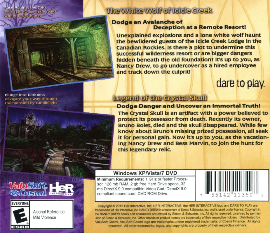 Back Cover for Nancy Drew: Double Dare 6 (Windows)