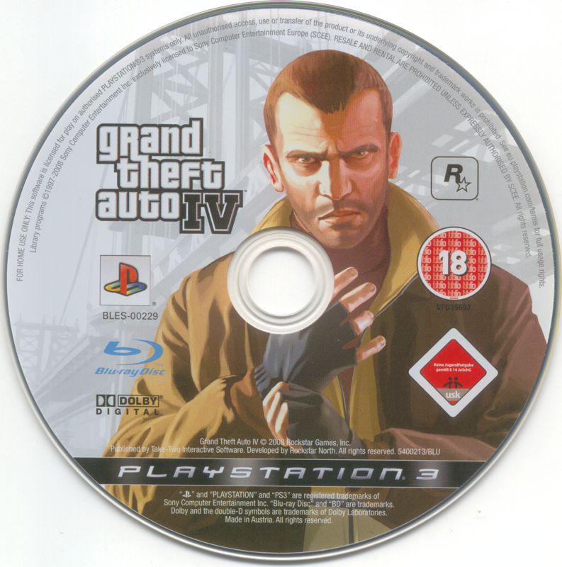 Media for Grand Theft Auto IV (PlayStation 3)