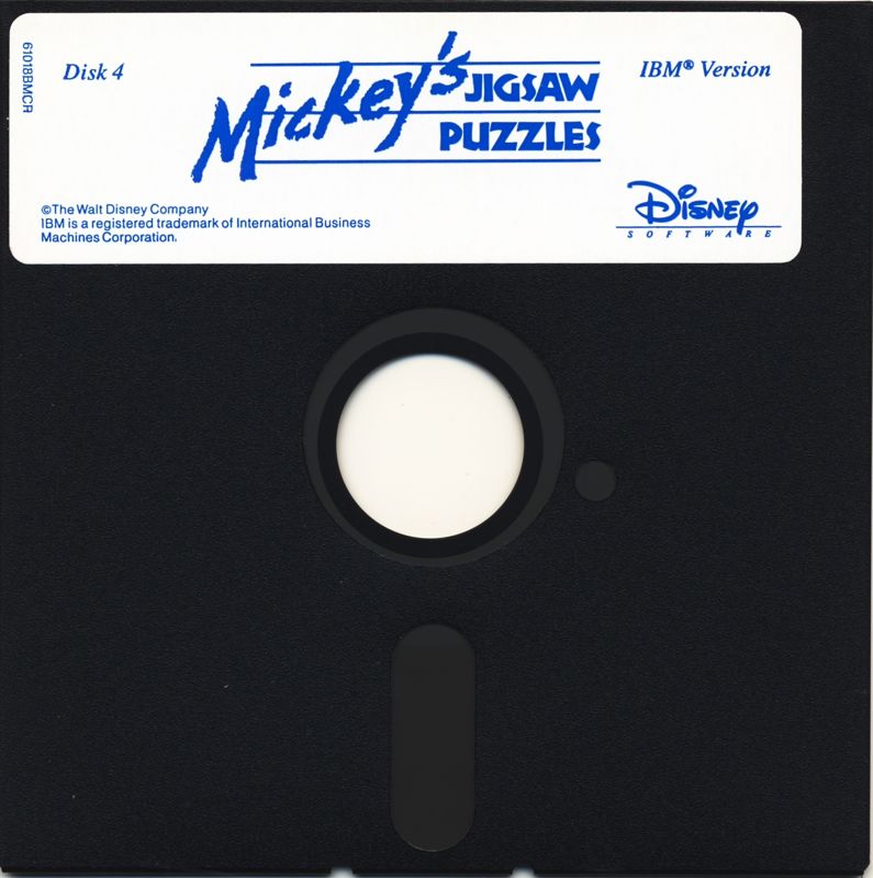 Media for Mickey's Jigsaw Puzzles (DOS): Disk 4