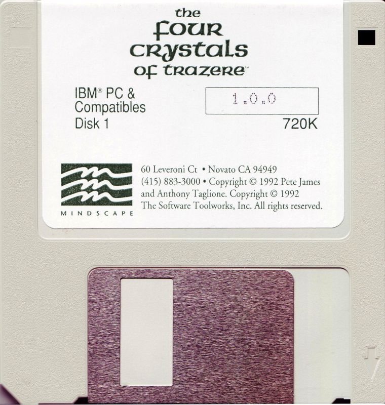 Media for The Four Crystals of Trazere (DOS): 3.5" Disk 1/2