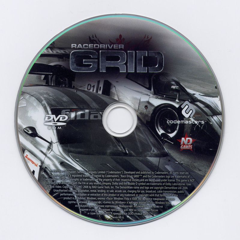 Media for GRID (Windows): Game disc