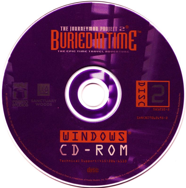 Media for The Journeyman Project 2: Buried in Time (Windows 16-bit): Disc 2