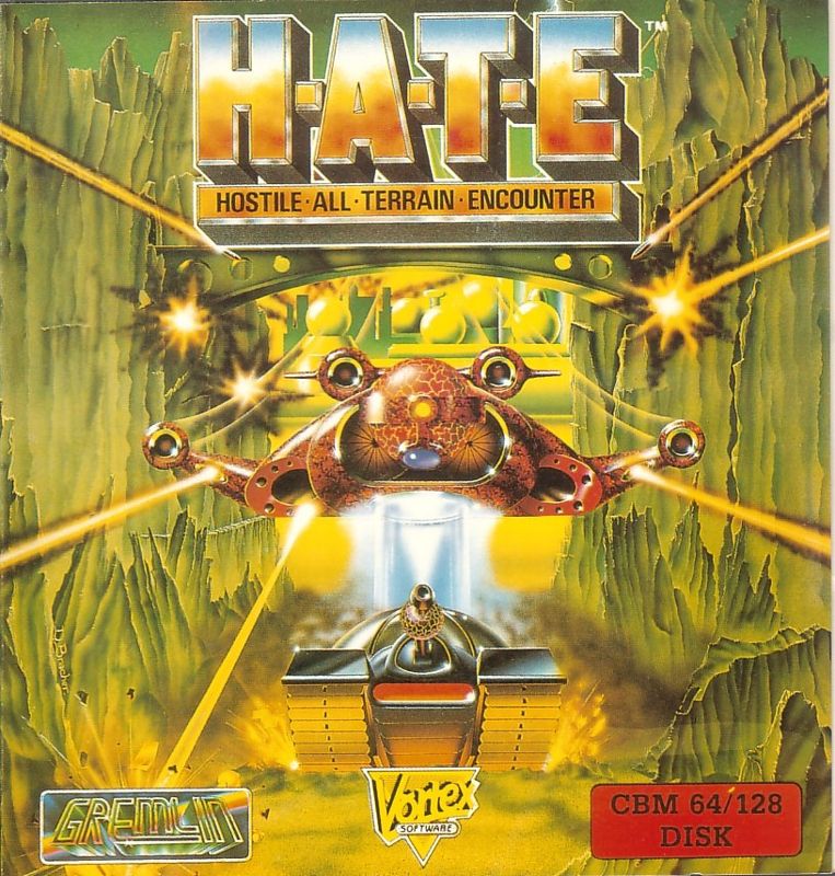 Front Cover for H.A.T.E: Hostile All Terrain Encounter (Commodore 64)