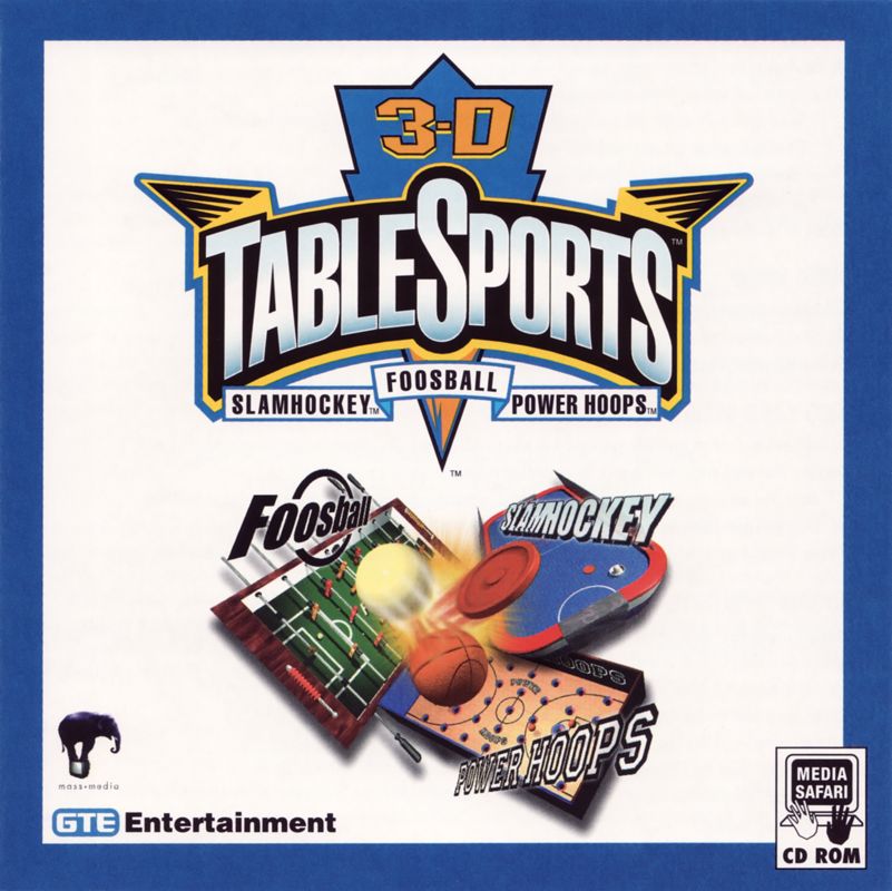 Front Cover for 3-D TableSports (DOS)