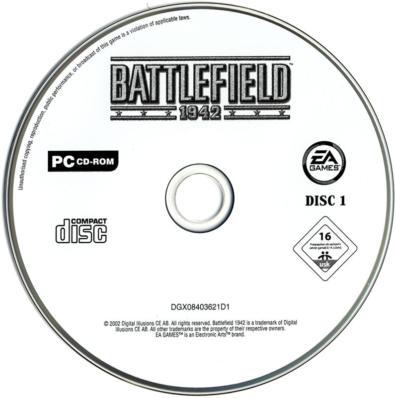 Media for Battlefield 1942 (Windows) (Re-release): Disc 1/2