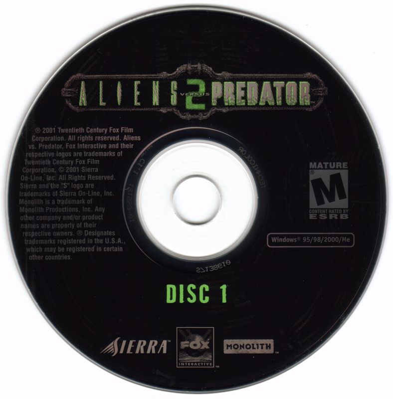 Media for Aliens Versus Predator 2 (Windows): Disc 1/2
