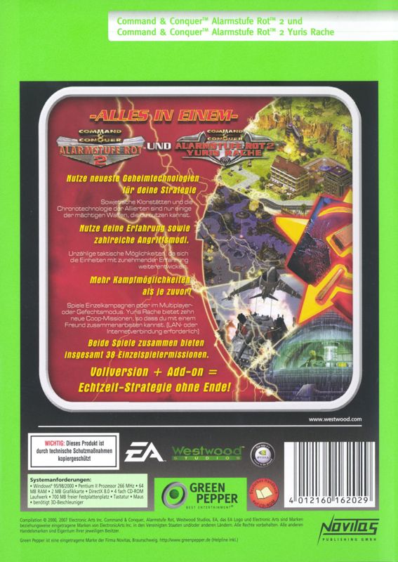 Back Cover for Command & Conquer: Red Strike (Windows) (Green Pepper release (#292))