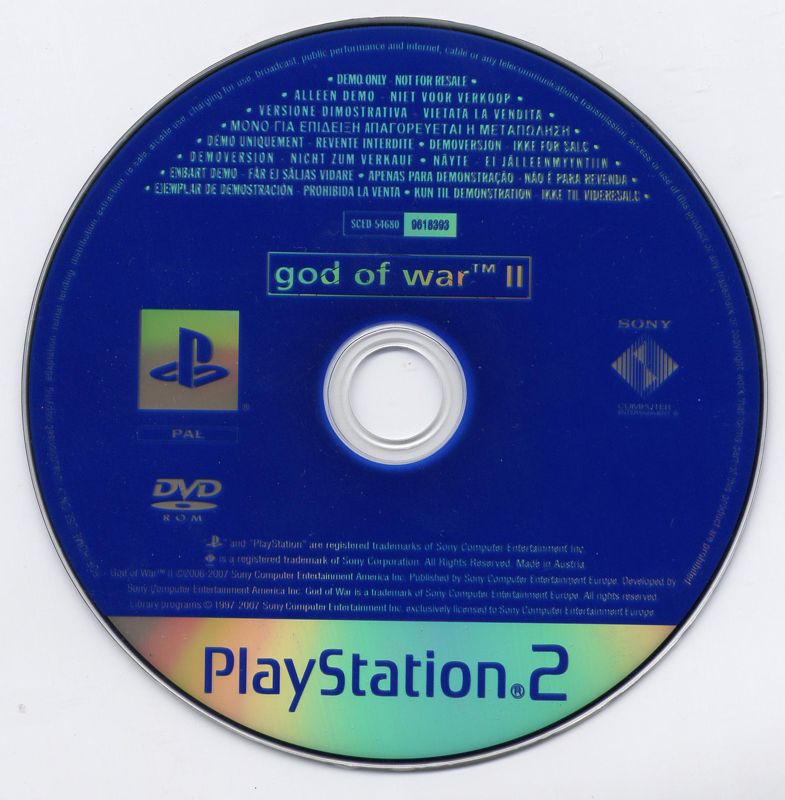 Media for God of War II (PlayStation 2) (Russian promo DVD with demo version)