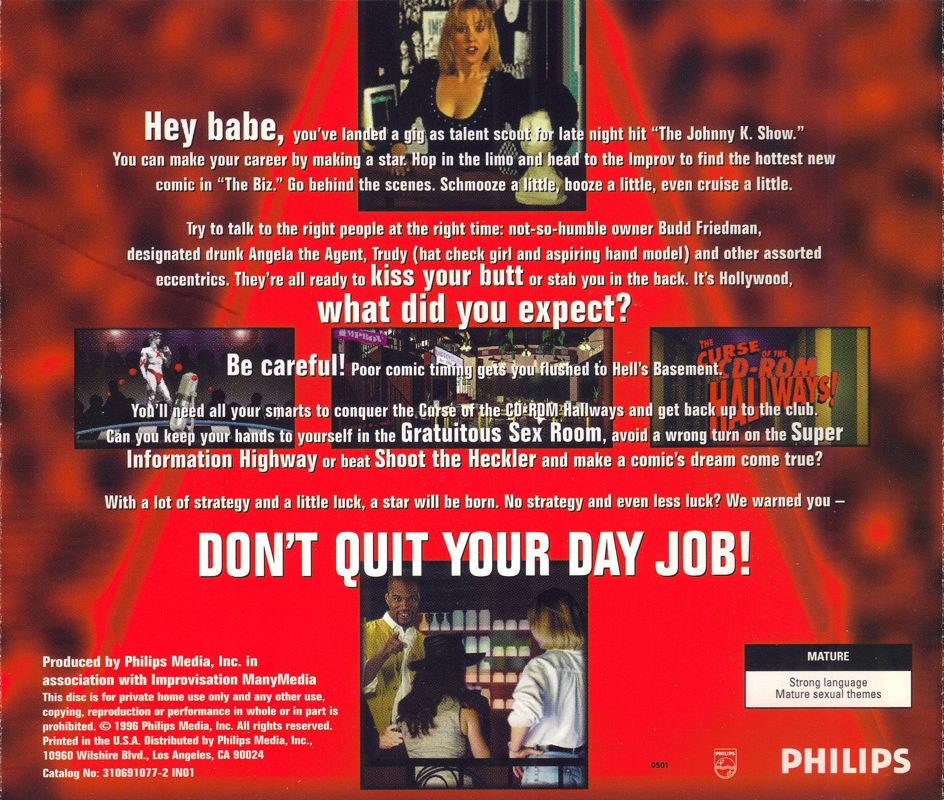 Other for The Improv Presents: Don't Quit Your Day Job (Windows 3.x): Jewel Case Back