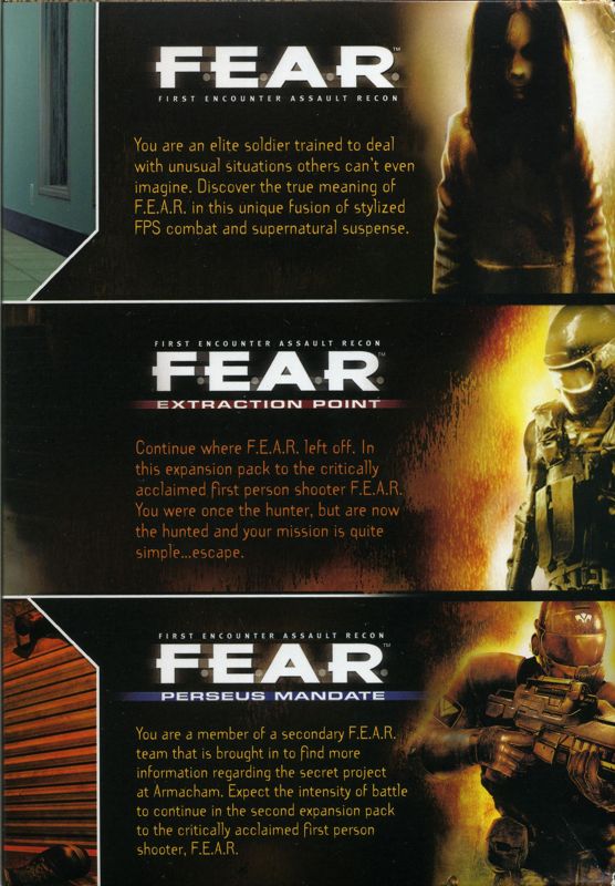 Inside Cover for F.E.A.R.: First Encounter Assault Recon - The Complete Collection (Platinum Collection) (Windows): Right Flap