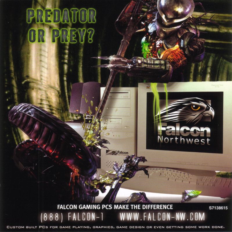 Other for Aliens Versus Predator 2 (Windows): Jewel Case - Inside