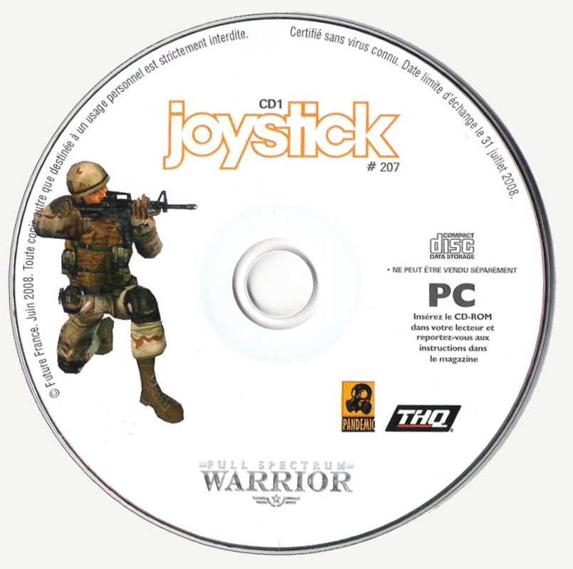 Media for Full Spectrum Warrior (Windows) (Joystick n°207 covermount 06/2008 - CD 1)