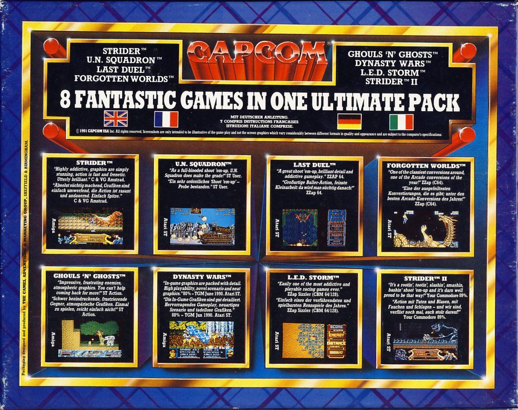 Back Cover for Capcom Collection (Commodore 64)