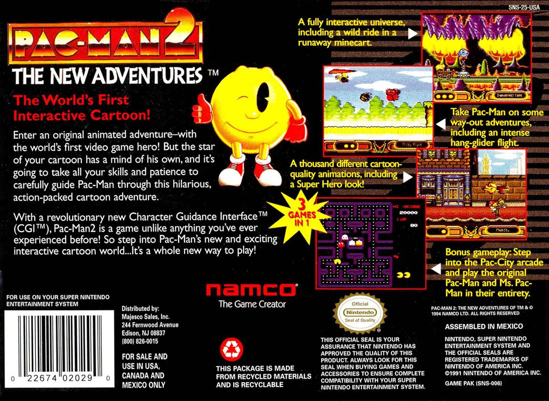 Pac-Man 2: The New Adventures™, Super Nintendo, Jogos