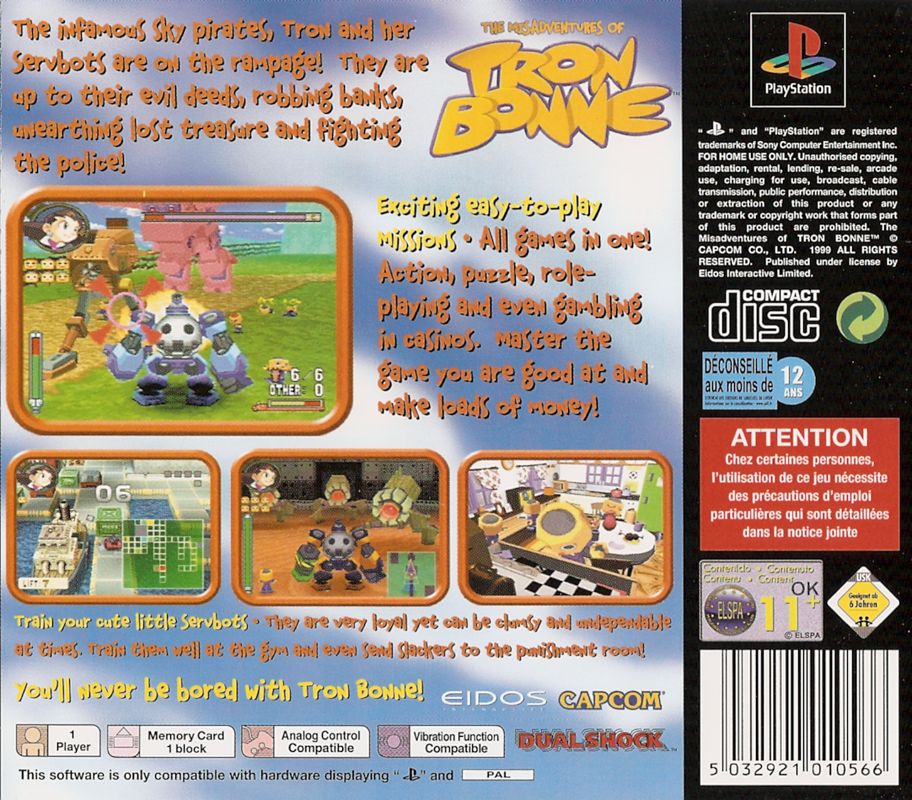 Back Cover for The Misadventures of Tron Bonne (PlayStation)