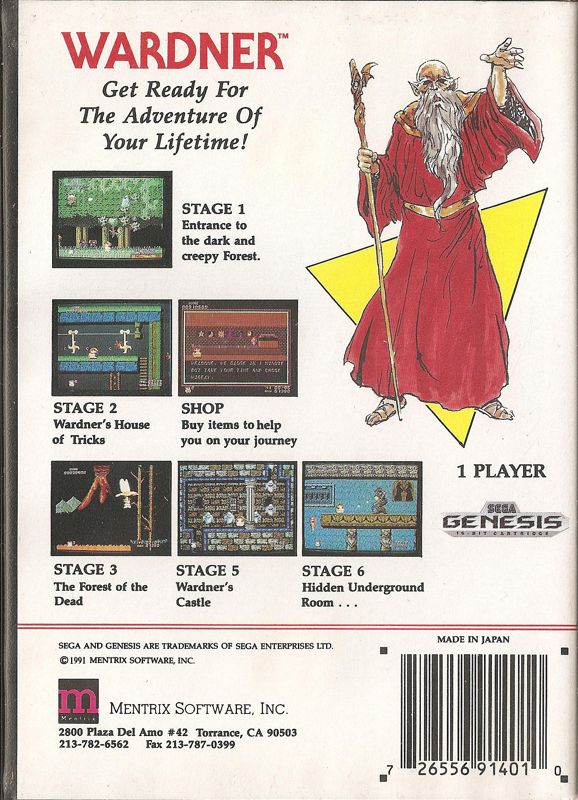 Back Cover for Pyros (Genesis)