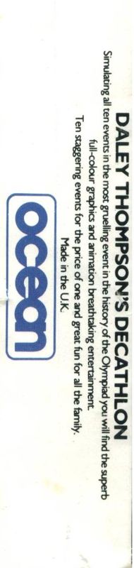 Back Cover for Daley Thompson's Decathlon (ZX Spectrum)