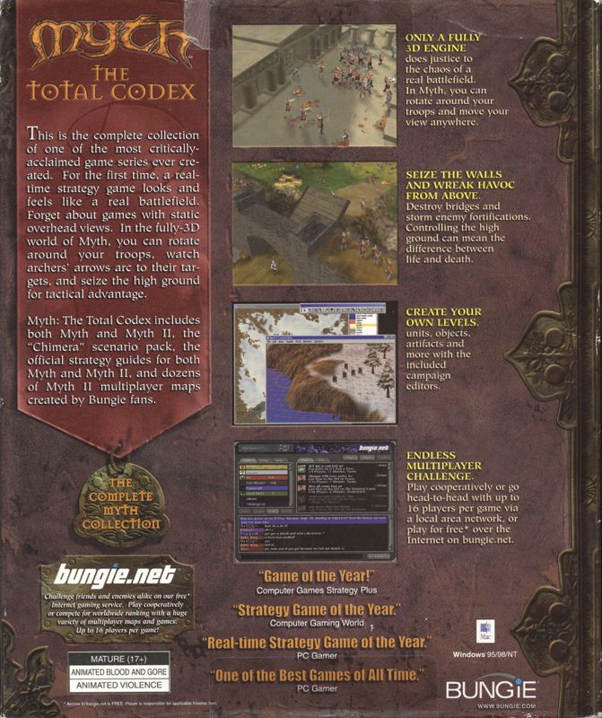 Back Cover for Myth: The Total Codex (Windows)