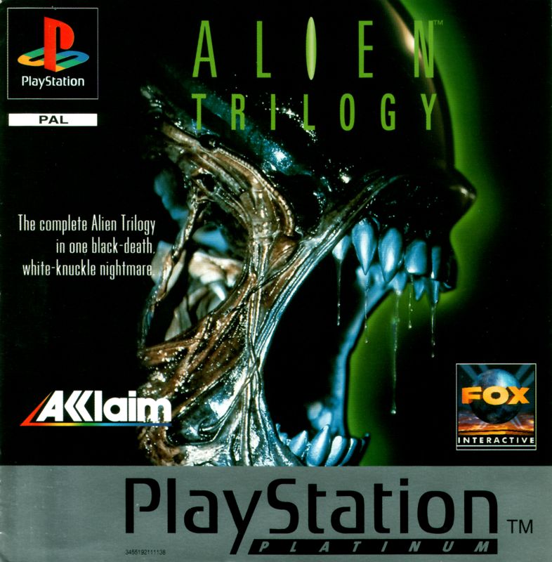 Front Cover for Alien Trilogy (PlayStation) (Platinum Release)