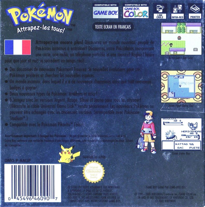 Pokémon Gold Version cover or packaging material - MobyGames