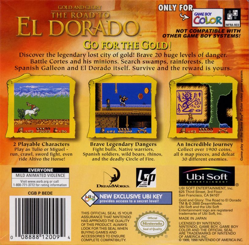 Gold and Glory The Road to El Dorado cover or packaging material