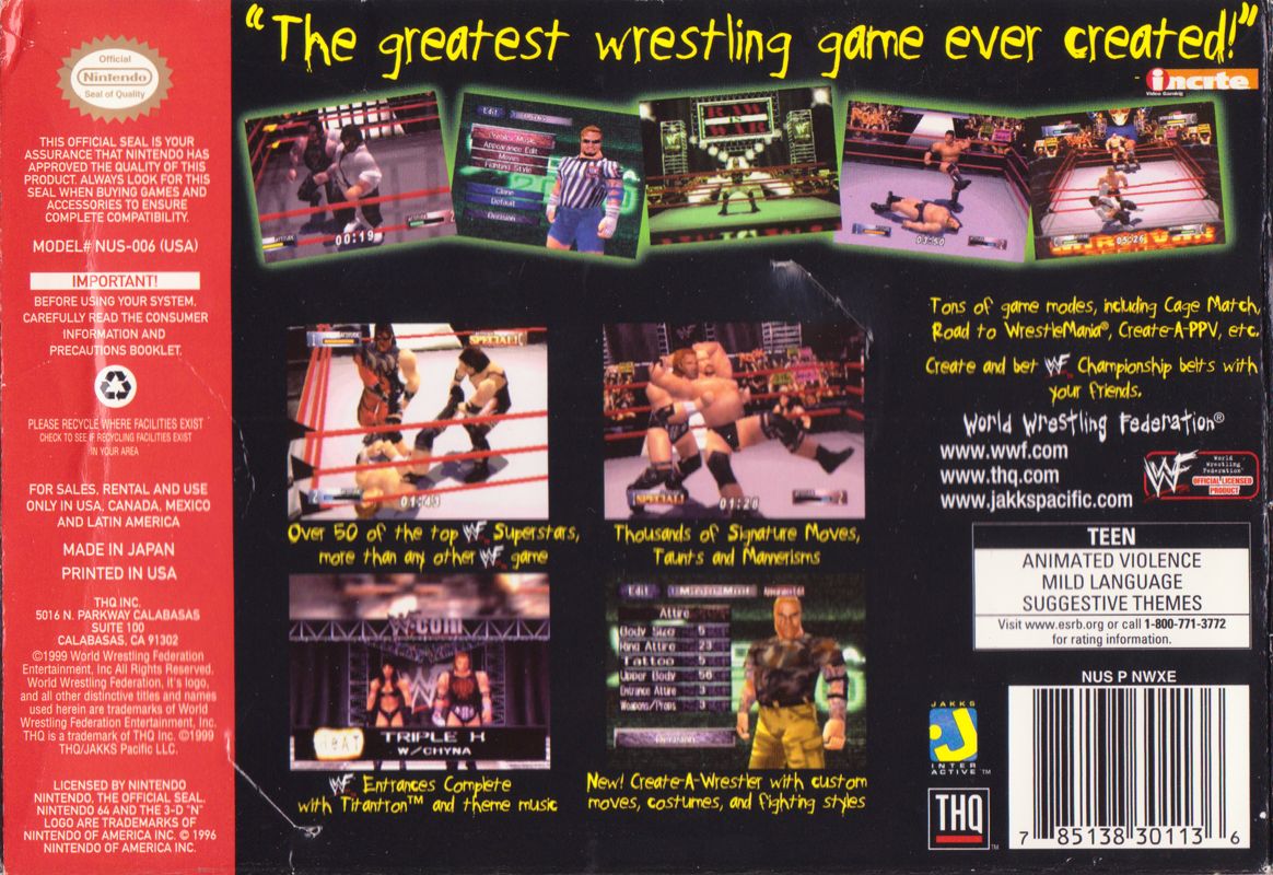 WWF Wrestlemania 2000 cover or packaging material - MobyGames