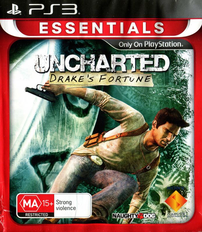 Front Cover for Uncharted: Drake's Fortune (PlayStation 3) (Essentials release)