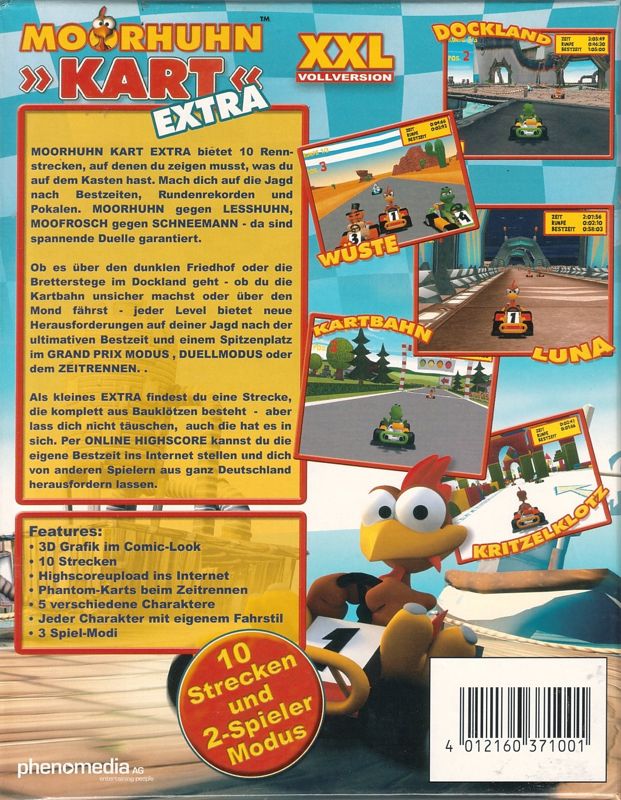 Back Cover for Crazy Chicken: Kart Extra (Windows) (Software Pyramide release)