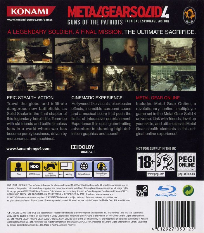 Metal Gear Solid 4: Guns of the Patriots - PS3