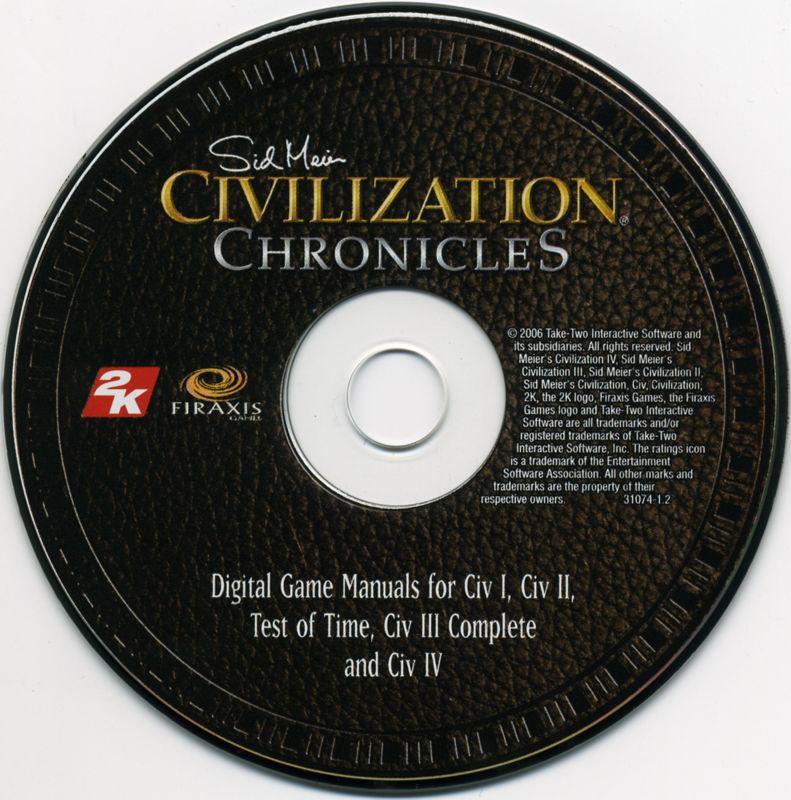 Media for Sid Meier's Civilization Chronicles (Windows): Manuals Disc