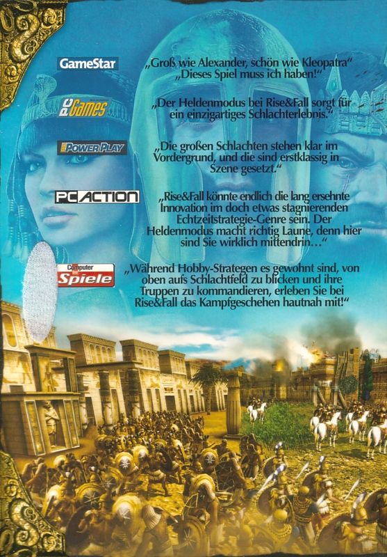 Inside Cover for Rise & Fall: Civilizations at War (Windows): Left
