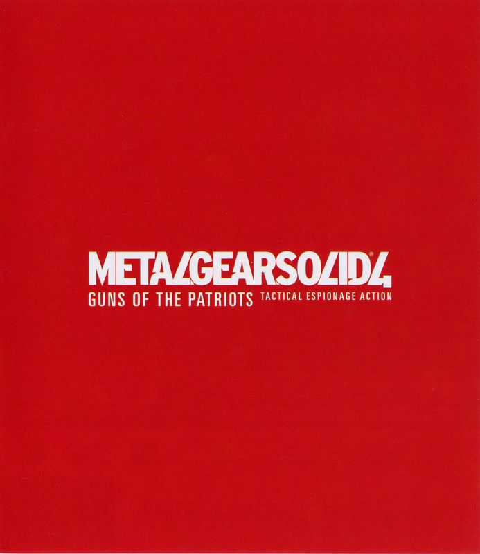 Inside Cover for Metal Gear Solid 4: Guns of the Patriots (PlayStation 3): Right