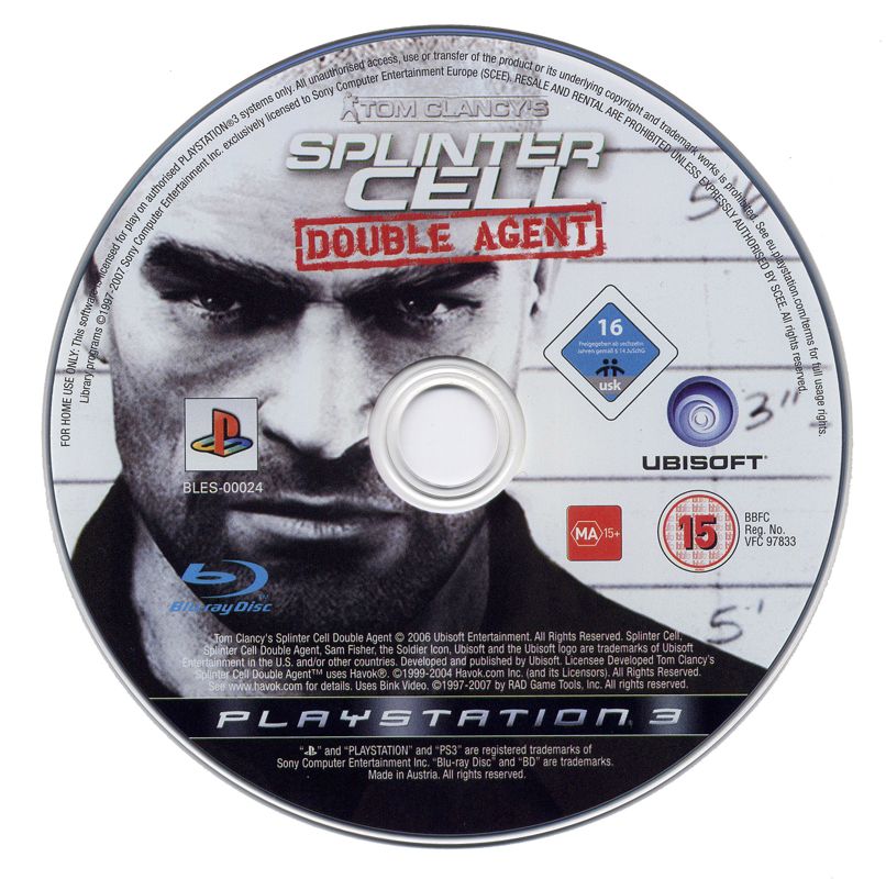 Media for Tom Clancy's Splinter Cell: Double Agent (PlayStation 3)