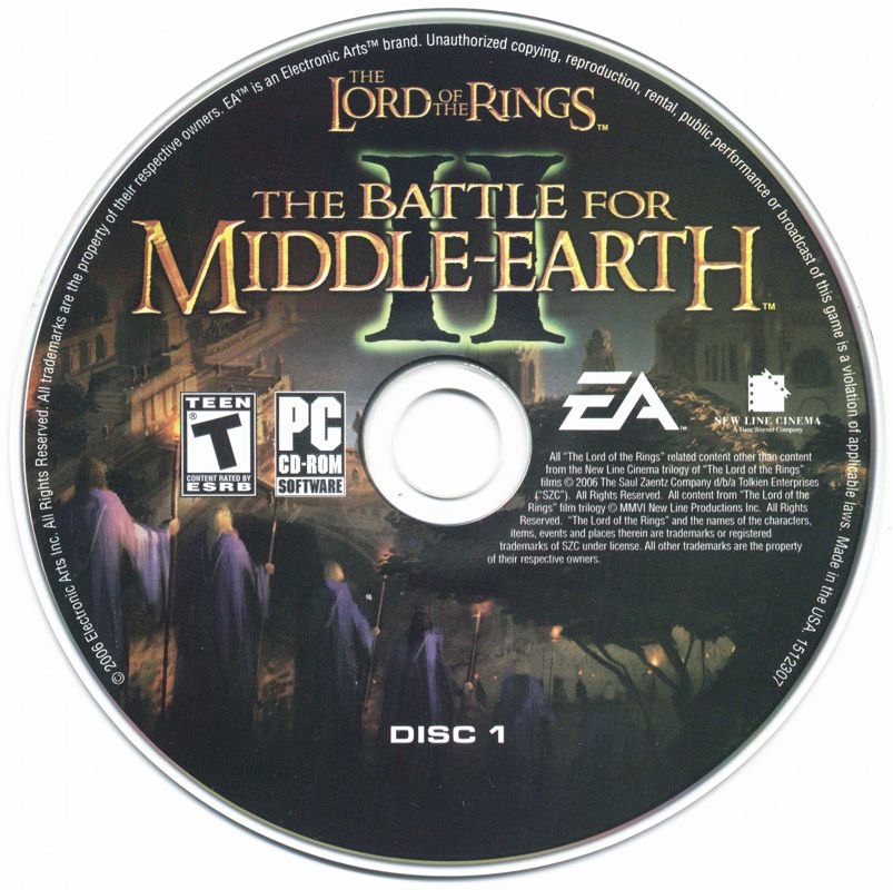 Media for The Lord of the Rings: The Battle for Middle-earth II (Windows) (CD-ROM release): Disc 1