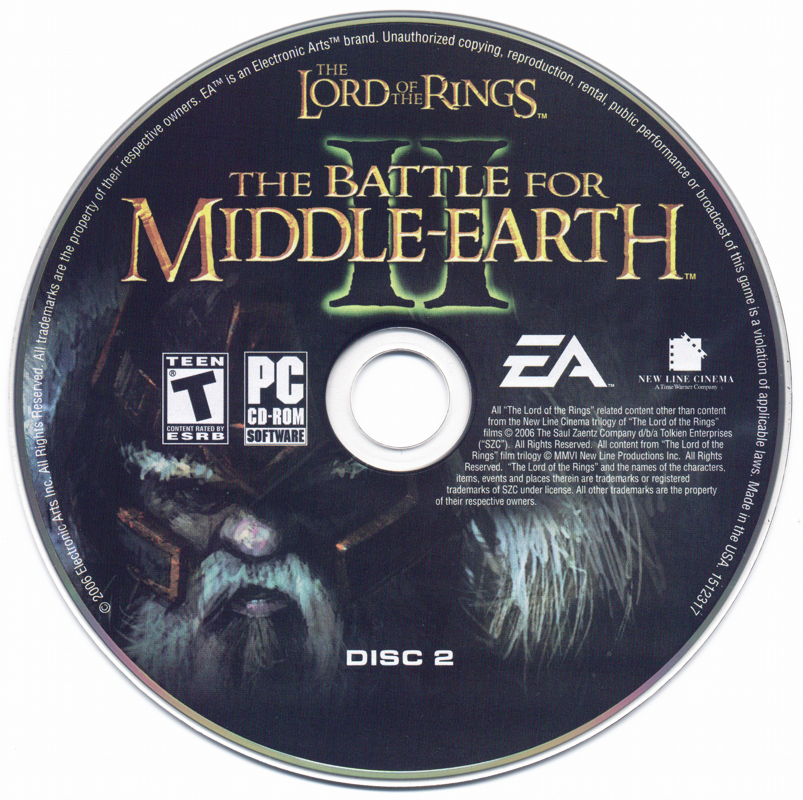 Media for The Lord of the Rings: The Battle for Middle-earth II (Windows) (CD-ROM release): Disc 2