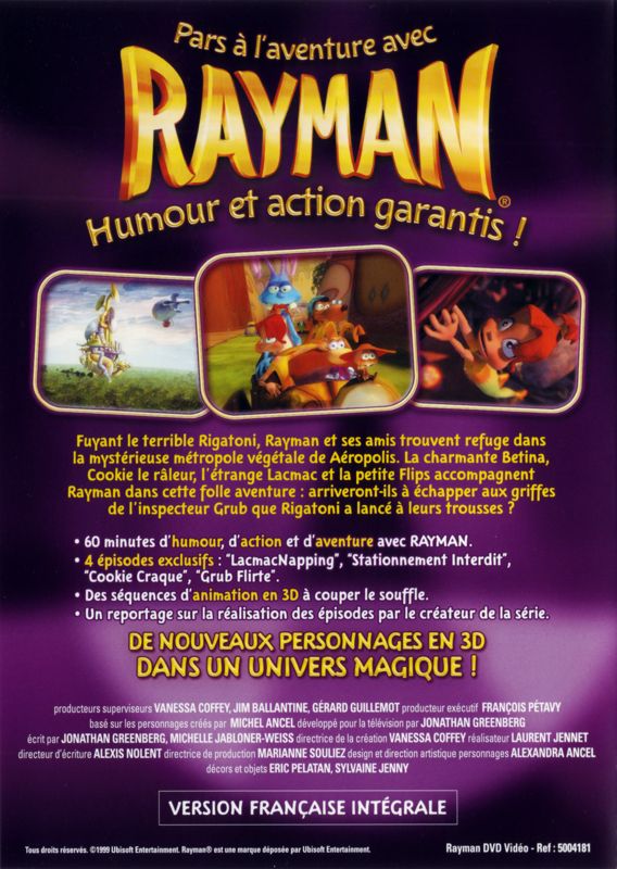 Other for Rayman: 10th Anniversary (GameCube): Bonus DVD Back Cover