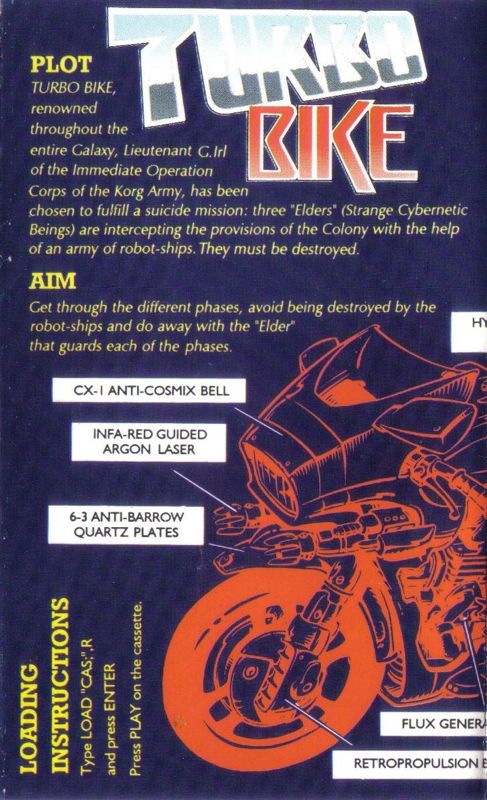 Inside Cover for Turbo Girl (MSX): Left