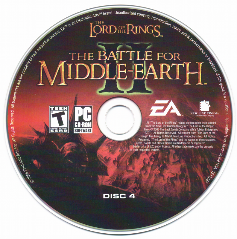 Media for The Lord of the Rings: The Battle for Middle-earth II (Windows) (CD-ROM release): Disc 4