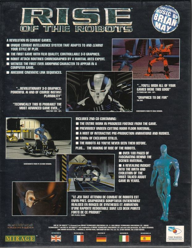 Back Cover for Rise of the Robots: The Director's Cut (DOS)