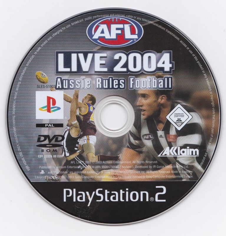 Media for AFL Live 2004 (PlayStation 2)