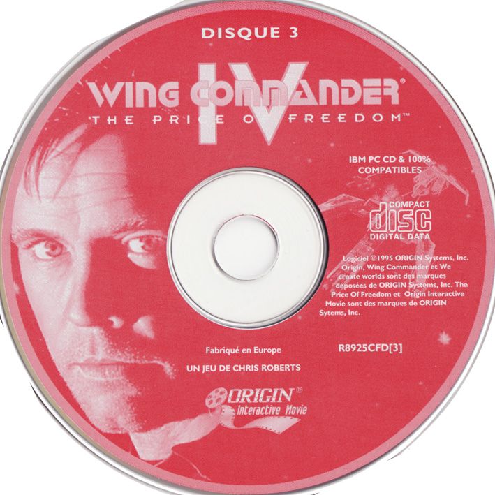 Media for Wing Commander IV: The Price of Freedom (DOS): Disc 3