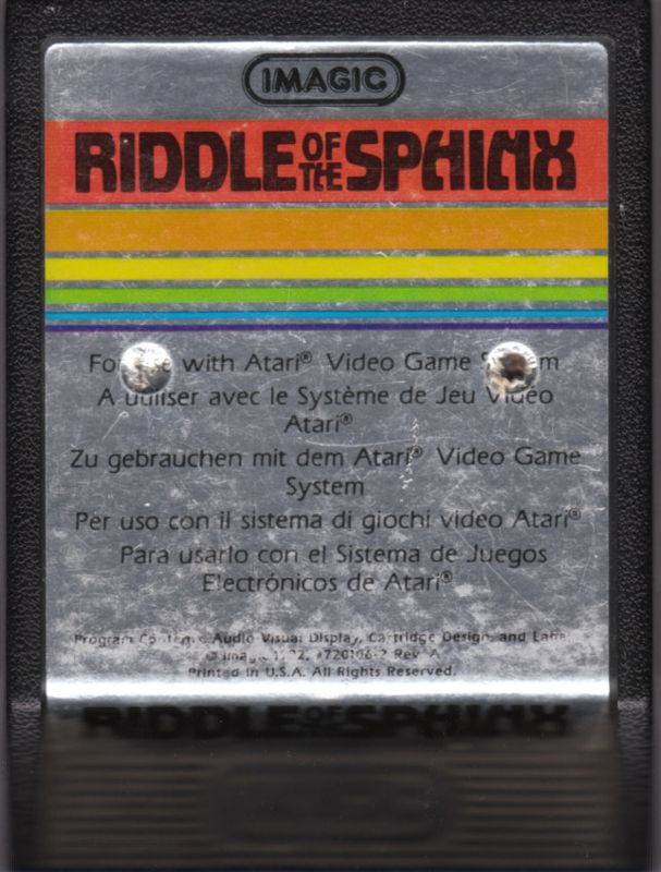 Media for Riddle of the Sphinx (Atari 2600)