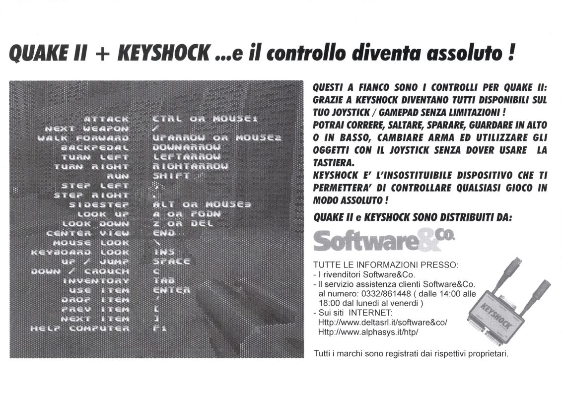 Reference Card for Quake II (Windows)