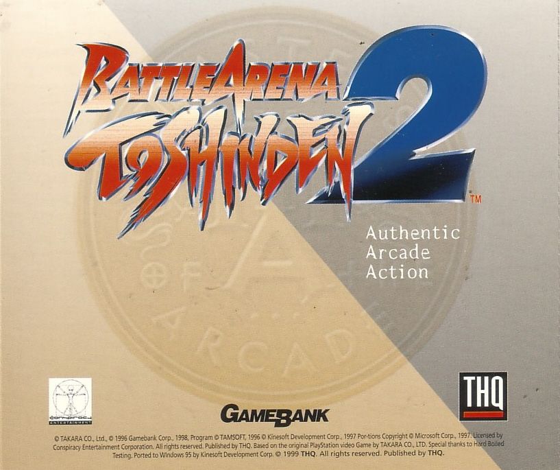 Back Cover for Battle Arena Toshinden 2 (Windows) (THQ re-release)
