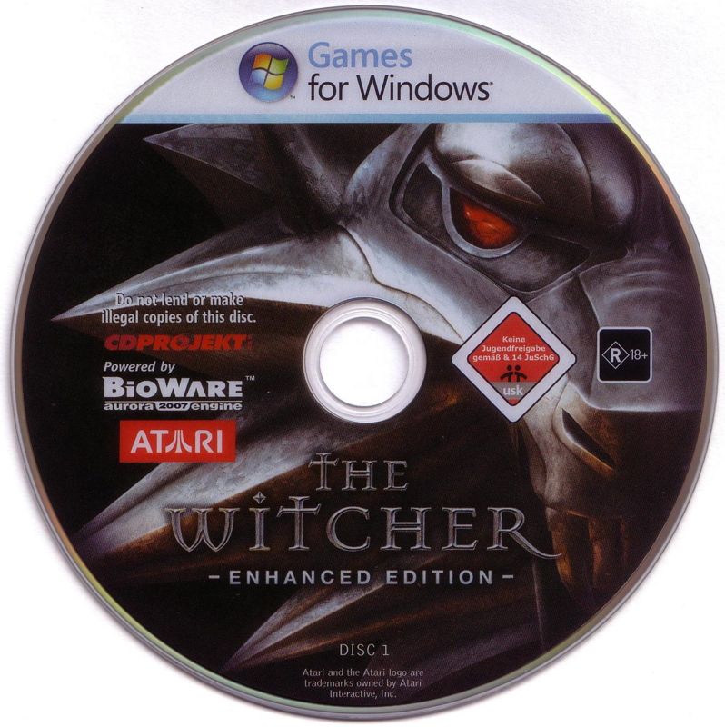Media for The Witcher: Enhanced Edition (Windows): Game Disc