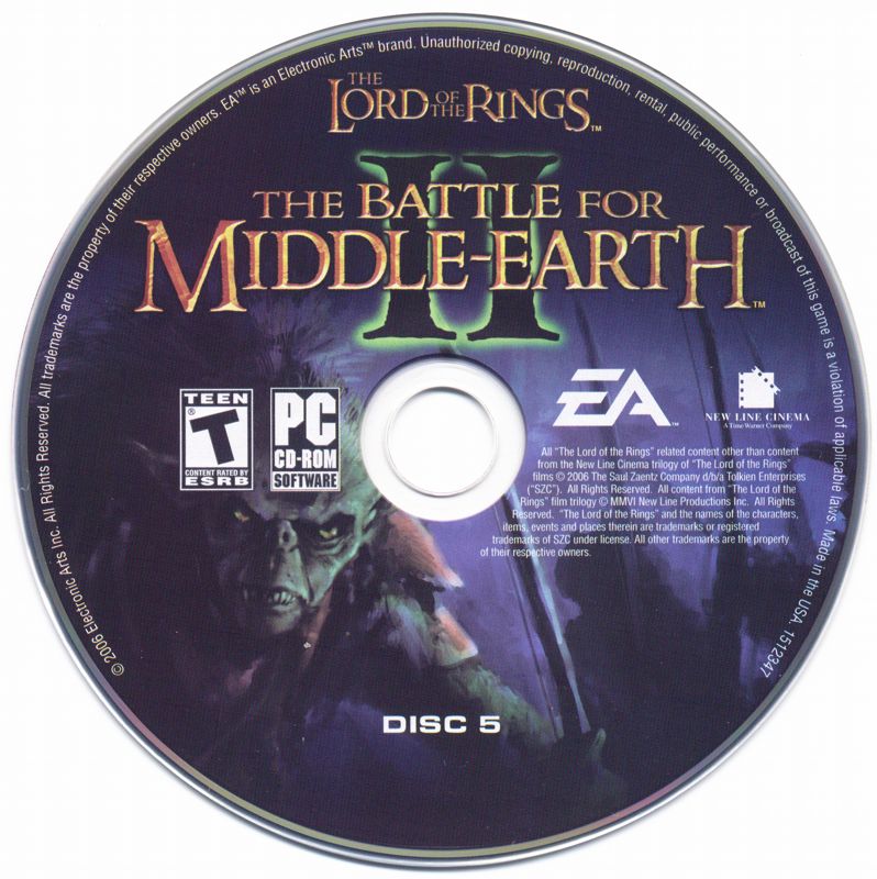Media for The Lord of the Rings: The Battle for Middle-earth II (Windows) (CD-ROM release): Disc 5