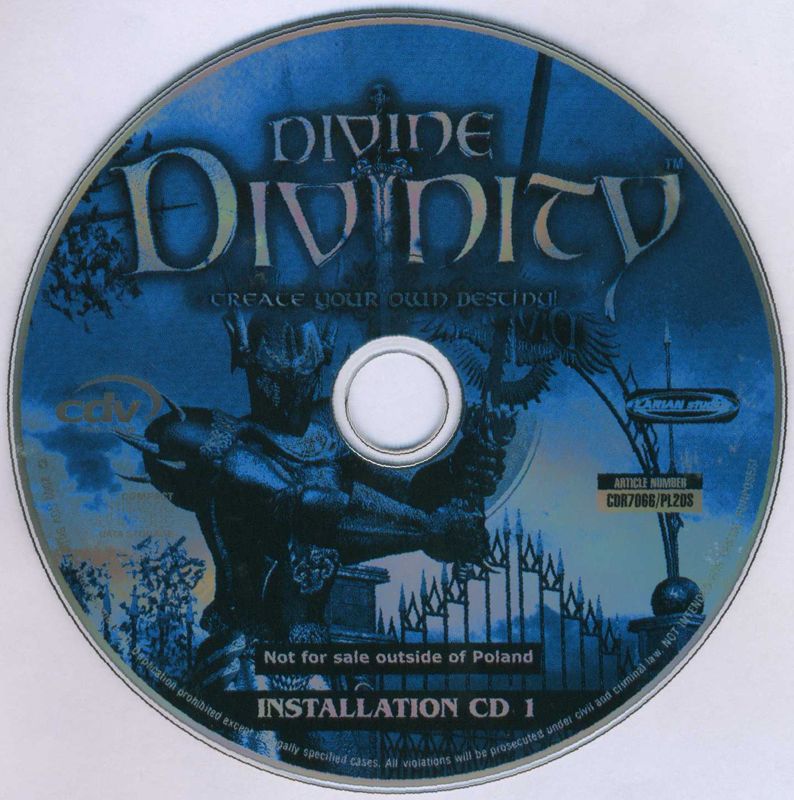 Media for Divine Divinity (Windows): Installation disc 1