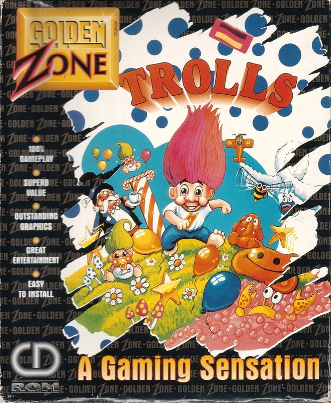 Front Cover for Trolls (DOS) (Budget Release Golden Zone)