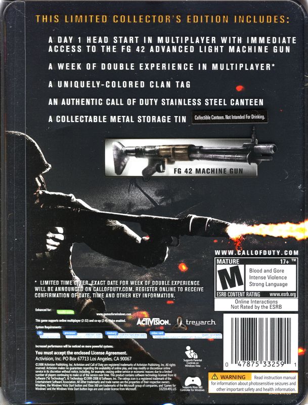 Call of Duty: Advanced Warfare (Day Zero Edition) cover or packaging  material - MobyGames