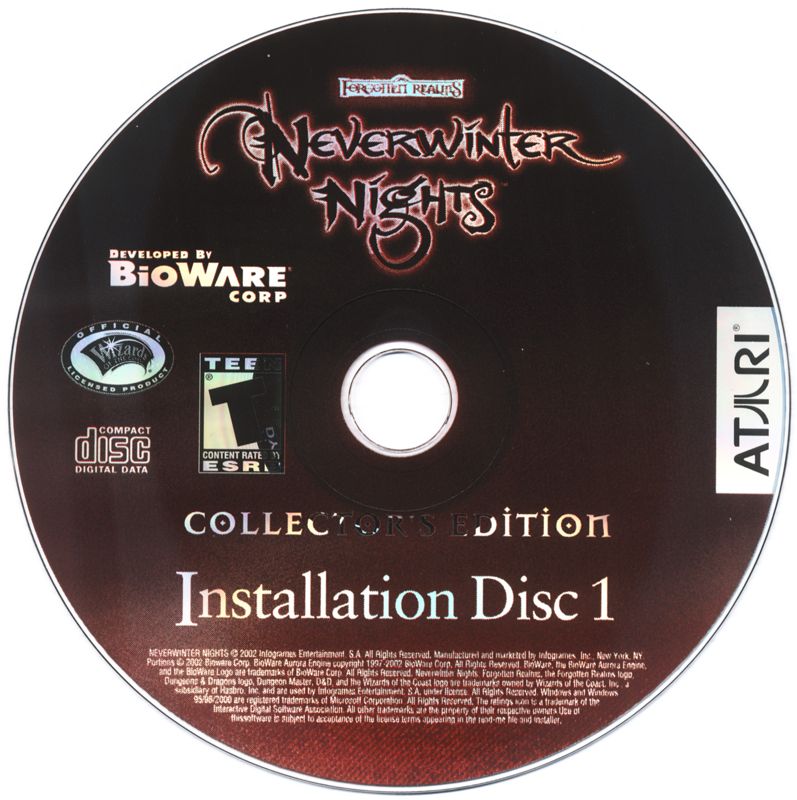 Media for Neverwinter Nights (Collector's Edition) (Windows): Installation Disc 1